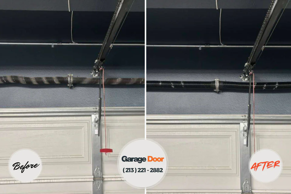 Before and after: garage door repair near me Lone Star